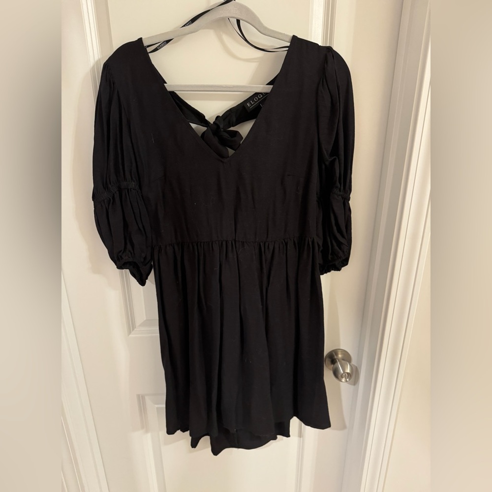 Eloquii Black Backless Sundress